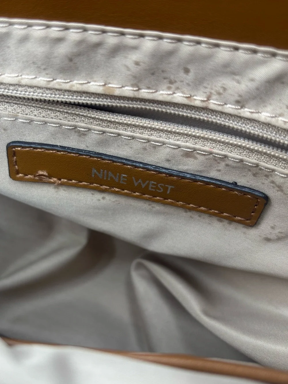 Nine West Brown and Dark Brown Signature Satchel